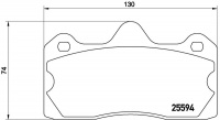 Sada brzdových destiček BREMBO P47002 - LOTUS Sada brzdových destiček BREMBO P47002 - LOTUS