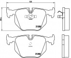 Sada brzdových destiček BREMBO P06016 - BMW, MASERATI
