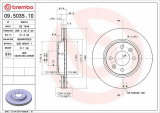 Brzdový kotouč BREMBO 09.5035.10 - SAAB