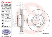 Brzdový kotouč BREMBO 09.5875.11 Brzdový kotouč BREMBO 09.5875.11