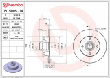 Brzdový kotouč BREMBO 08.5005.14 - SEAT, VW