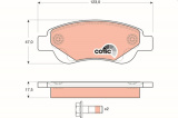 Sada brzdových destiček TRW GDB1633 - TOYOTA AYGO,  CITROEN C1
