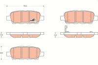 Sada brzdových destiček TRW GDB3294 - NISSAN X-TRAIL