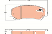 Sada brzdových destiček TRW GDB3467 - NISSAN QASHQAI 07-