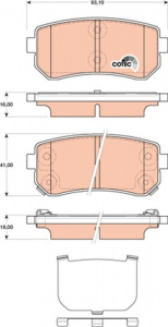 Sada brzdových destiček TRW GDB3474 - HYUNDAI i30 07- Sada brzdových destiček TRW GDB3474 - HYUNDAI i30 07-