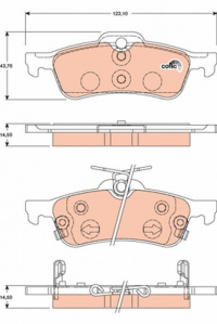 Sada brzdových destiček TRW GDB3458 - TOYOTA YARIS 06-