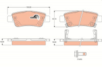 Sada brzdových destiček TRW GDB3446 - HONDA CR-V Sada brzdových destiček TRW GDB3446 - HONDA CR-V