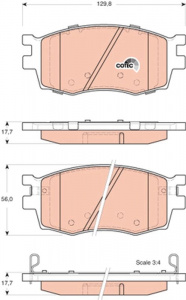 Sada brzdových destiček TRW GDB3420 - KIA RIO II 05- Sada brzdových destiček TRW GDB3420 - KIA RIO II 05-