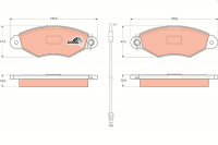 Sada brzdových destiček TRW GDB1402 - RENAULT KANGOO