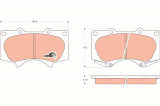 Sada brzdových destiček TRW GDB3364 - TOYOTA LANDCRUISER