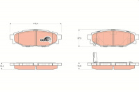 Sada brzdových destiček TRW GDB3373 - SUBARU LEGACY