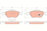 Sada brzdových destiček TRW GDB1419 - FORD FIESTA