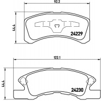 Sada brzdových destiček BREMBO P16011 - DAIHATSU, MITSUBISHI Sada brzdových destiček BREMBO P16011 - DAIHATSU, MITSUBISHI