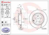 Brzdový kotouč BREMBO 09.A197.11 Brzdový kotouč BREMBO 09.A197.11