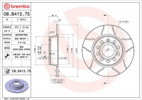 Brzdový kotouč BREMBO 08.B413.75