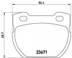 Sada brzdových destiček BREMBO P44006 - LAND ROVER