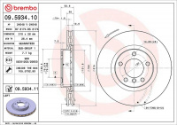 Brzdový kotouč BREMBO 09.5934.10 - BMW Brzdový kotouč BREMBO 09.5934.10 - BMW