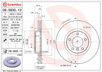 Brzdový kotouč BREMBO 09.5935.10 - BMW Brzdový kotouč BREMBO 09.5935.10 - BMW