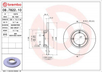 Brzdový kotouč BREMBO 08.7822.10 - CHEVROLET