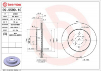 Brzdový kotouč BREMBO 09.9599.10 - SUZUKI Brzdový kotouč BREMBO 09.9599.10 - SUZUKI