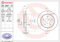 Brzdový kotouč BREMBO 08.4931.10 - FORD