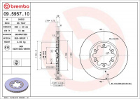 Brzdový kotouč BREMBO 09.5957.10 - MAZDA