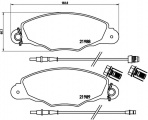 Sada brzdových destiček BREMBO P61102 - PEUGEOT