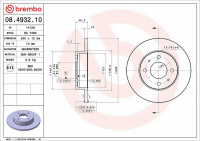 Brzdový kotouč BREMBO 08.4932.10 - NISSAN