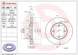 Brzdový kotouč BREMBO 09.9611.14 - ROVER