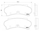 Sada brzdových destiček BREMBO P61033 - PEUGEOT