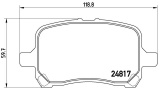 Sada brzdových destiček BREMBO P10014 - CHEVROLET