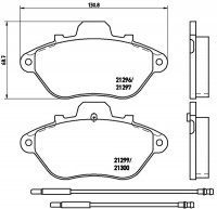 Sada brzdových destiček BREMBO P61036 - CITROËN Sada brzdových destiček BREMBO P61036 - CITROËN