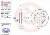 Brzdový kotouč BREMBO 08.7352.10 - MAZDA