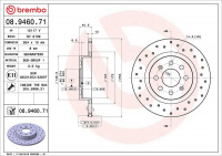 Brzdový kotouč BREMBO 08.9460.71 Brzdový kotouč BREMBO 08.9460.71