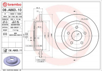 Brzdový kotouč BREMBO 08.A863.11
