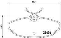 Sada brzdových destiček BREMBO P36013 - JAGUAR