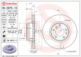 Brzdový kotouč BREMBO 09.5875.10 - BMW