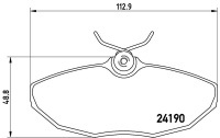 Sada brzdových destiček BREMBO P36015 - JAGUAR Sada brzdových destiček BREMBO P36015 - JAGUAR