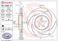Brzdový kotouč BREMBO 09.C266.21 - LEXUS Brzdový kotouč BREMBO 09.C266.21 - LEXUS