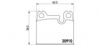 Sada brzdových destiček BREMBO P06005 - ALFA ROMEO, BMW, PORSCHE