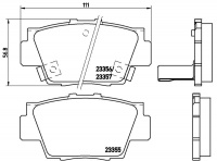 Sada brzdových destiček BREMBO P28040 - ACURA, HONDA Sada brzdových destiček BREMBO P28040 - ACURA, HONDA