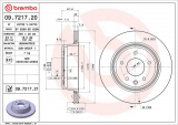 Brzdový kotouč BREMBO 09.7217.20 - JAGUAR