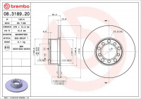 Brzdový kotouč BREMBO 08.3189.20 - MERCEDES-BENZ