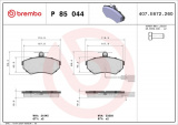 Sada brzdových destiček BREMBO P85044 - AUDI, SEAT, VW