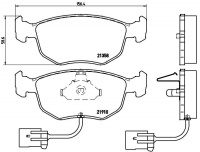Sada brzdových destiček BREMBO P24035 - FORD