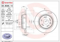 Brzdový kotouč BREMBO 08.B586.10 Brzdový kotouč BREMBO 08.B586.10