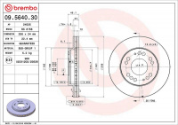 Brzdový kotouč BREMBO 09.5640.30 - MITSUBISHI