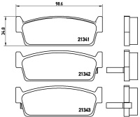 Sada brzdových destiček BREMBO P56053 - INFINITI, NISSAN Sada brzdových destiček BREMBO P56053 - INFINITI, NISSAN