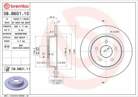 Brzdový kotouč BREMBO 08.B601.10