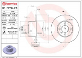 Brzdový kotouč BREMBO 08.3288.20 - BMW